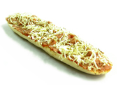 Baguette pizza de jamón y queso